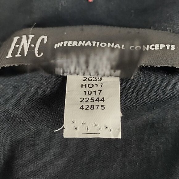 INC International Concepts Embroidered Bell Sleeves Cold Shoulder Top Sz L (NWT) - Picture 12 of 13